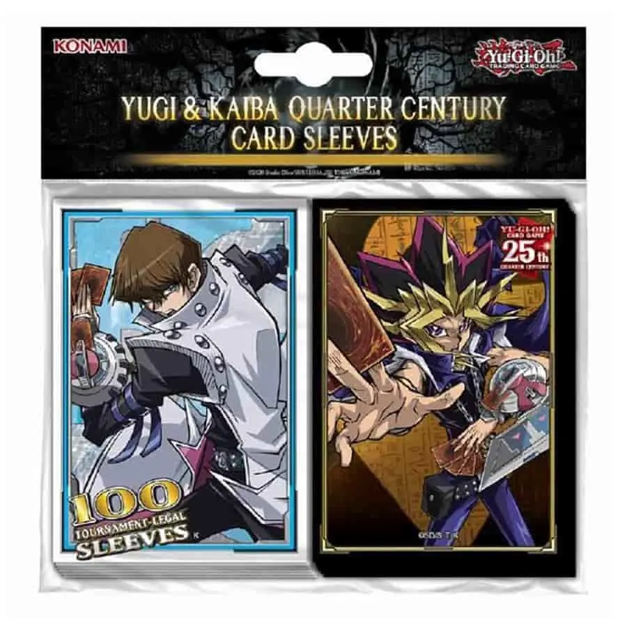 YUGIOH CARD SLEEVES YUGI & KAIBA QUARTER CENTURY 100 CT