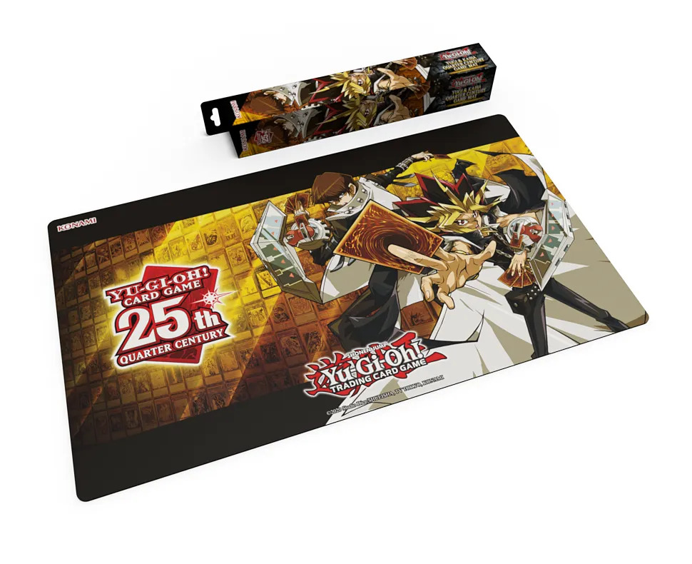 YUGIOH PLAYMAT YUGI & KAIBA QUARTER CENTURY
